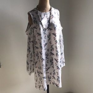 WAYF where are you from cold shoulder floral dress